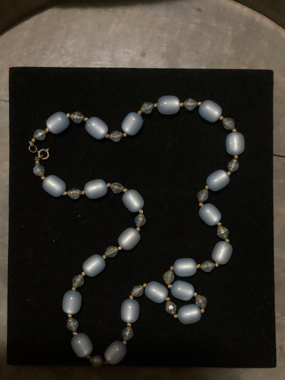 Pastel Blue Beaded Necklace - Women's Jewelry